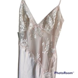 NWT Jon Quil by Diane Samandi Pink Night Gown Teddy Size Small